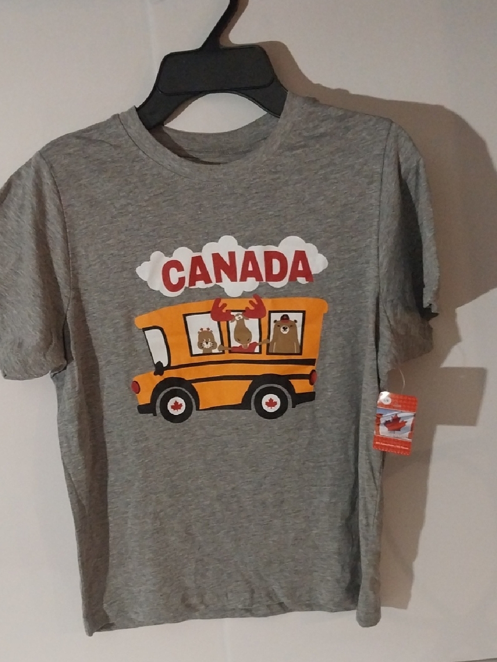Kids Grey 'Canada' Bus Graphic Tee